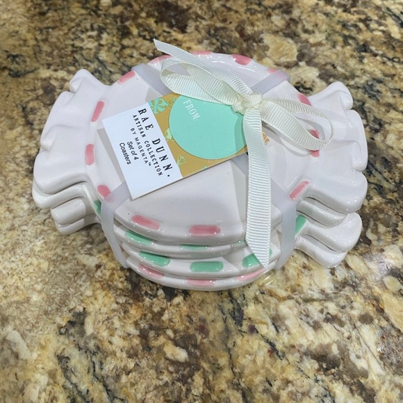 Rae Dunn Candy shaped coaster set of 4- SUGAR, SPICE, NAUGHTY, NICE - Brand new - Picture 3 of 6